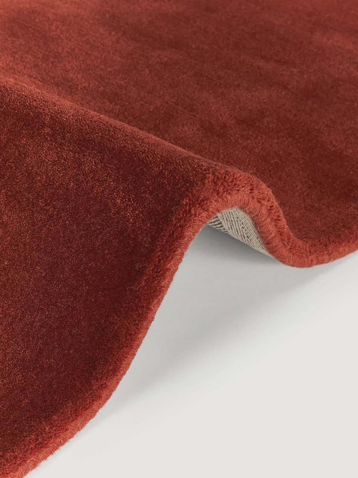 Luxury Red Wool Rug Hand Tufted Modern Minimalist Scandinavian Contemporary Rugs