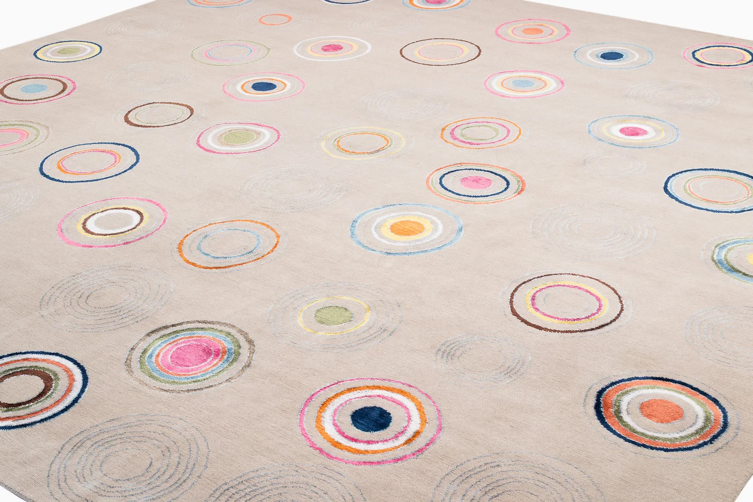 Luxury Taupe & Silver Abstract Rug | Artisan 8×10 Handmade Boho Living Room Rug