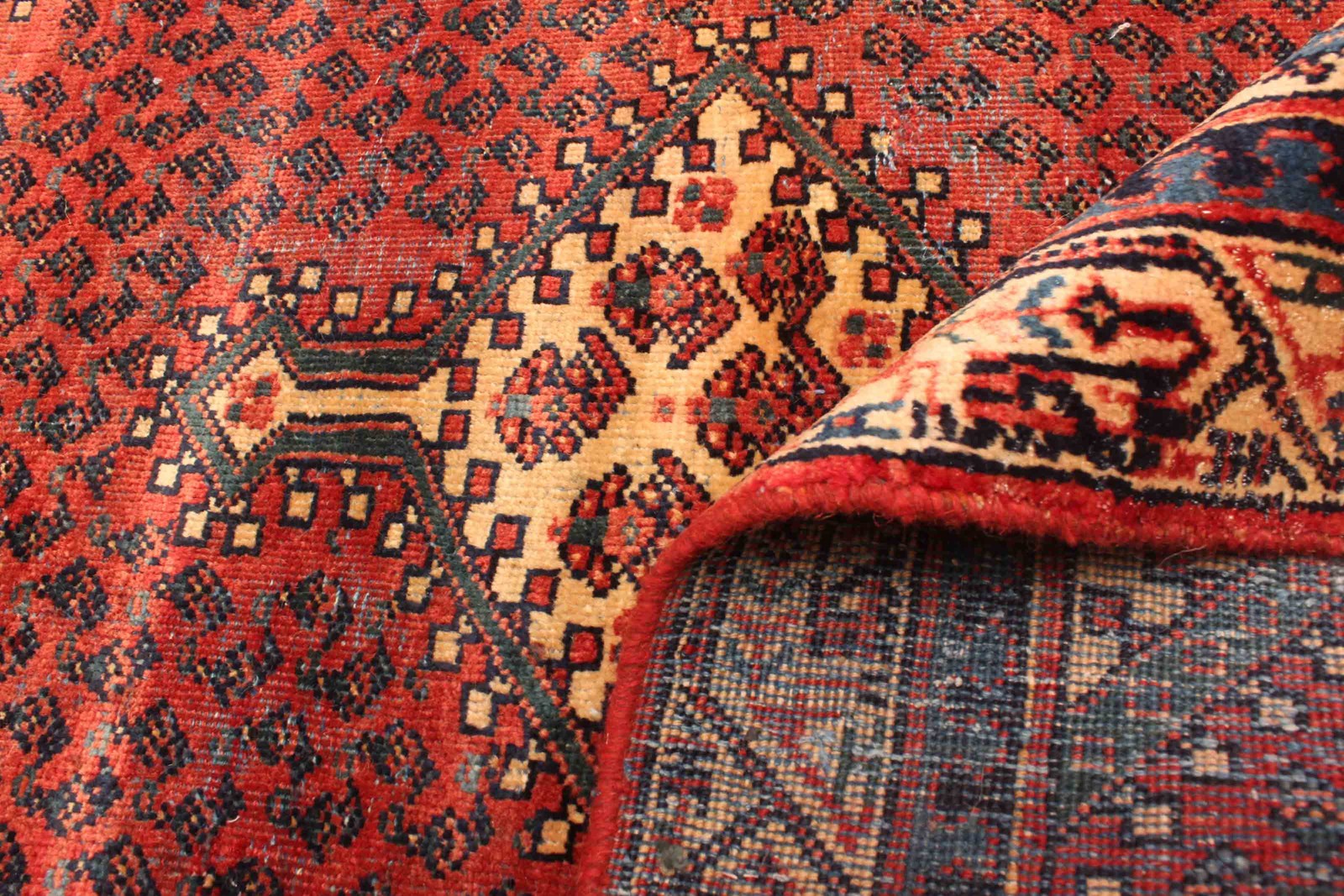 Vintage Traditional Hand-Knotted Area Rug 3’7″ x 4’10” Oriental Wool Carpet