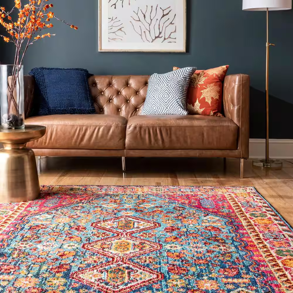 Meadow Vintage Multi 2 Ft. 6 In. X 6 Ft. Indoor Runner Rug Free Ship NEW