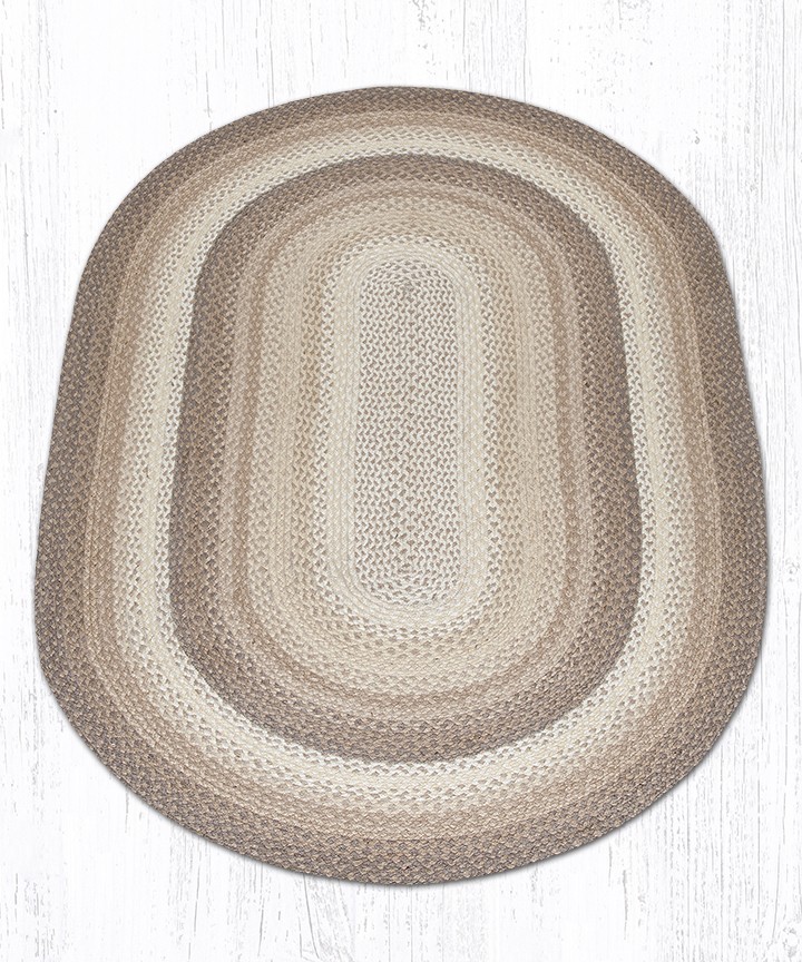 Earth Rugs C-776 Natural Oval Braided Rug 4 Feet X 6 Feet