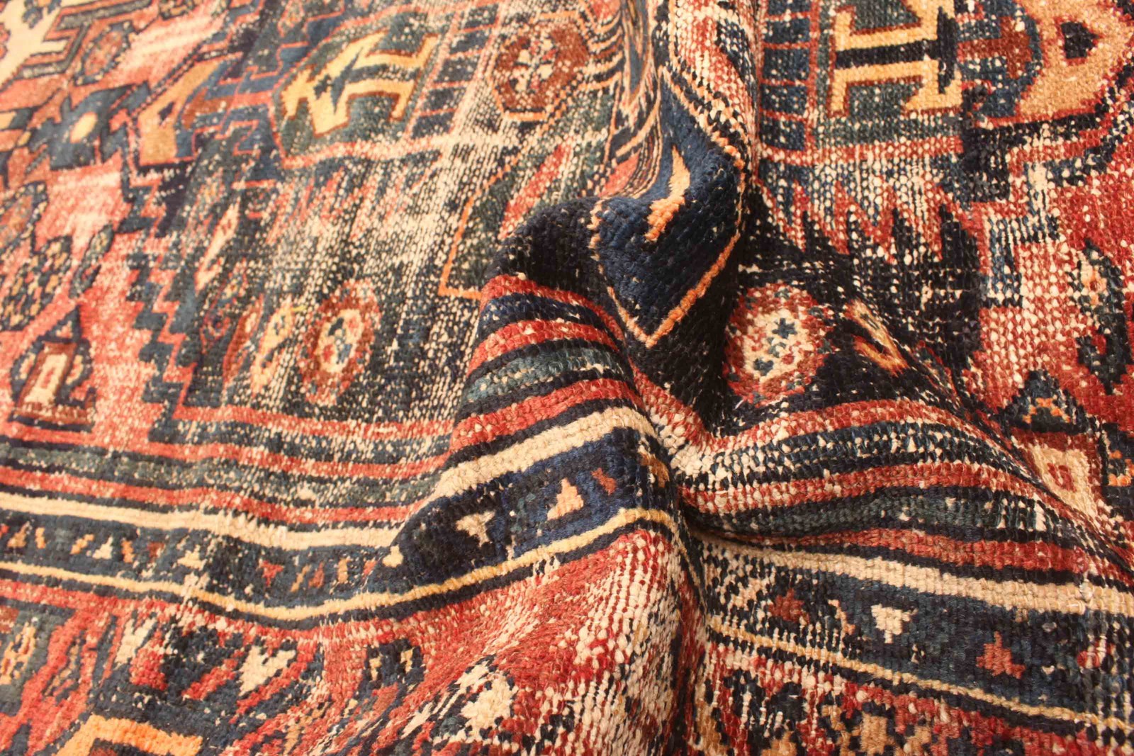 Vintage Hand-Knotted Area Rug 3’7″ x 5’11” Traditional Wool Carpet