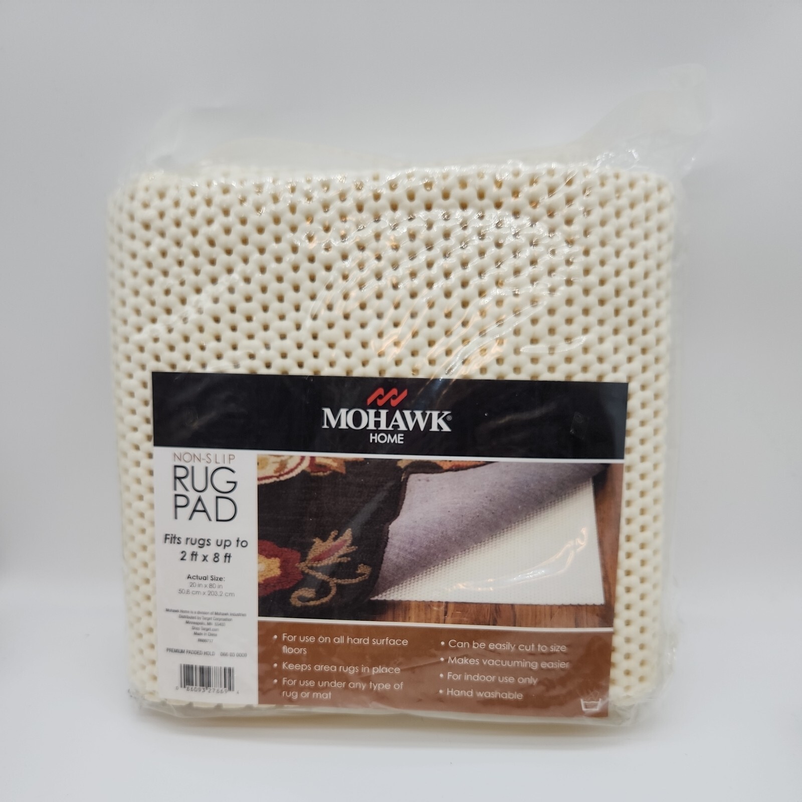 New Mohawk Home Non Slip Area Rug Grip Pad Fits Up To 2′ x 8′
