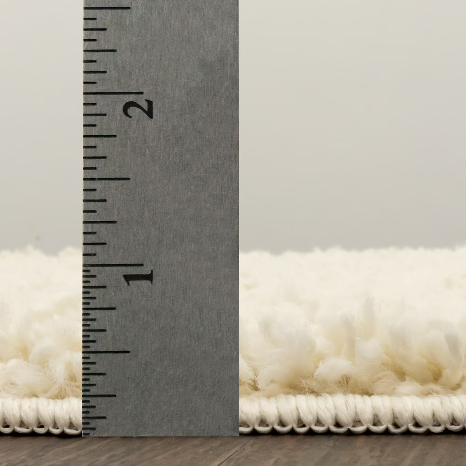 Mainstays Solid Ivory Shag Indoor Area Rug 5 x 7 Plush Soft Rug