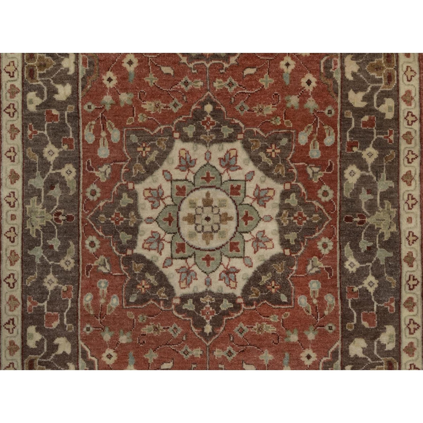 3’x5’1″ Red Tebraz Re-Creation New Zealand Wool Hand Knotted Oriental Rug R92437