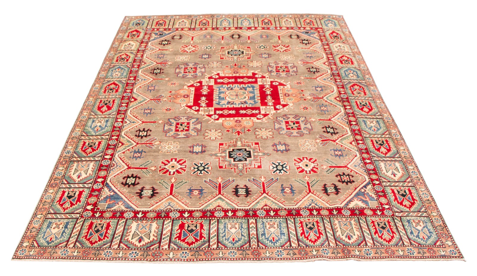 Traditional Hand-Knotted Geometric Area Rug 8’3″ x 10’11” Oriental Wool Carpet