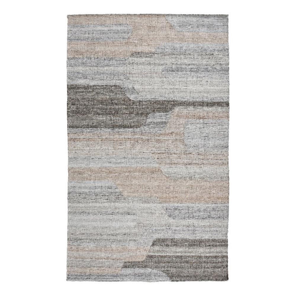 Pemberly Row 24 x 36″ Geometric Polyester Fabric Area Rug in Sand