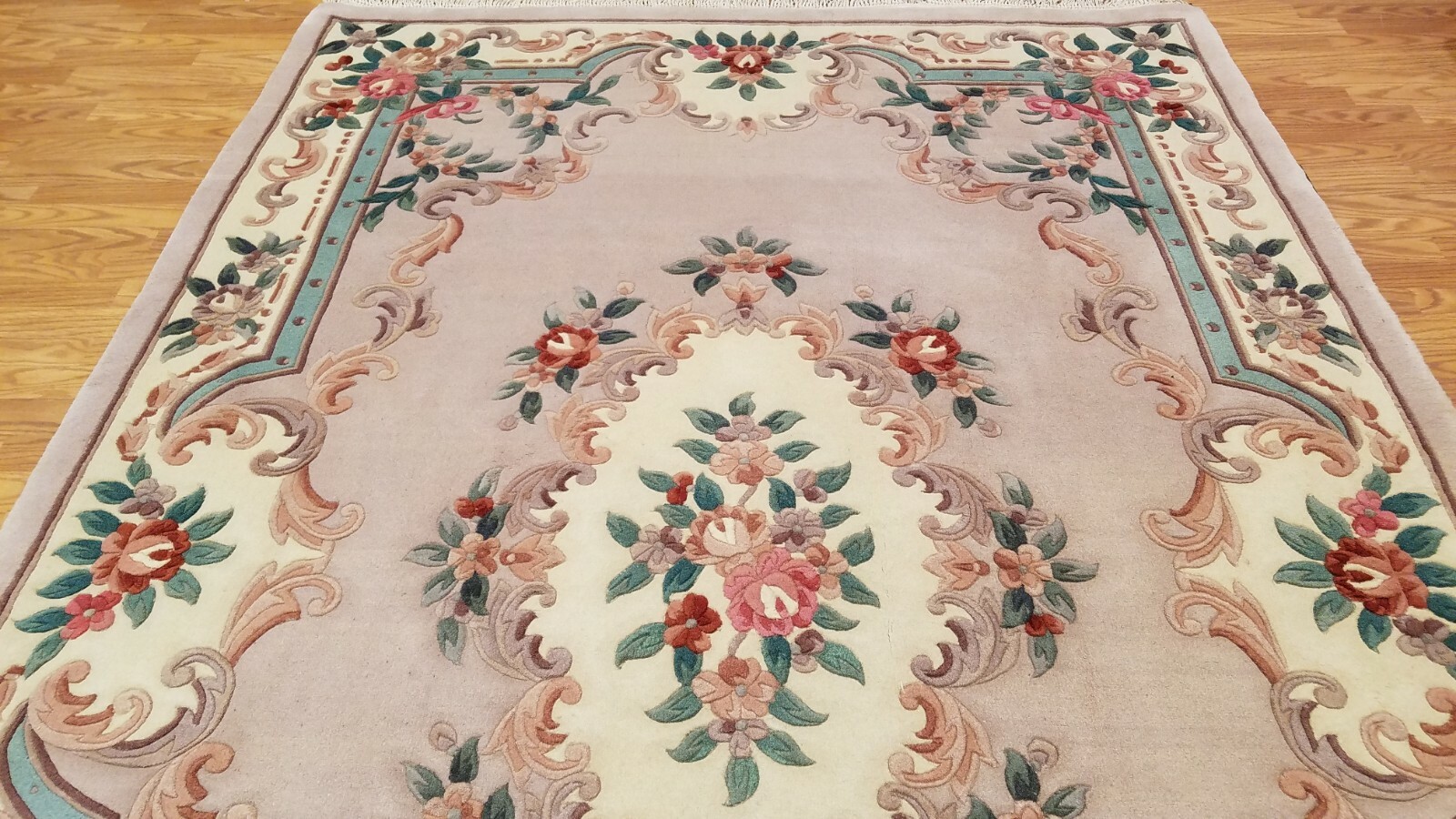 6 x 9 Hand Knotted French Aubusson 100% wool Area rug