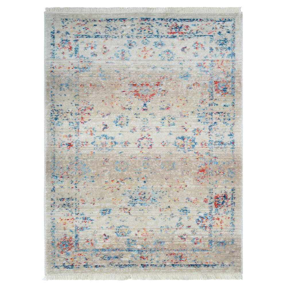 Machine Woven Cross weave Polyester Area Rug Oriental Multicolor BBH Home M00079