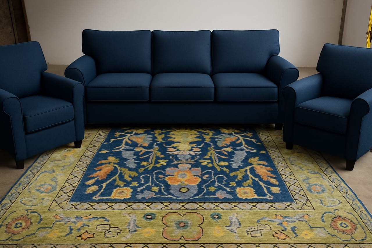 4’11” x 6’8″ ft. Afghan Tribal Oushak Vegetable Dye Hand Knotted Oriental Rug