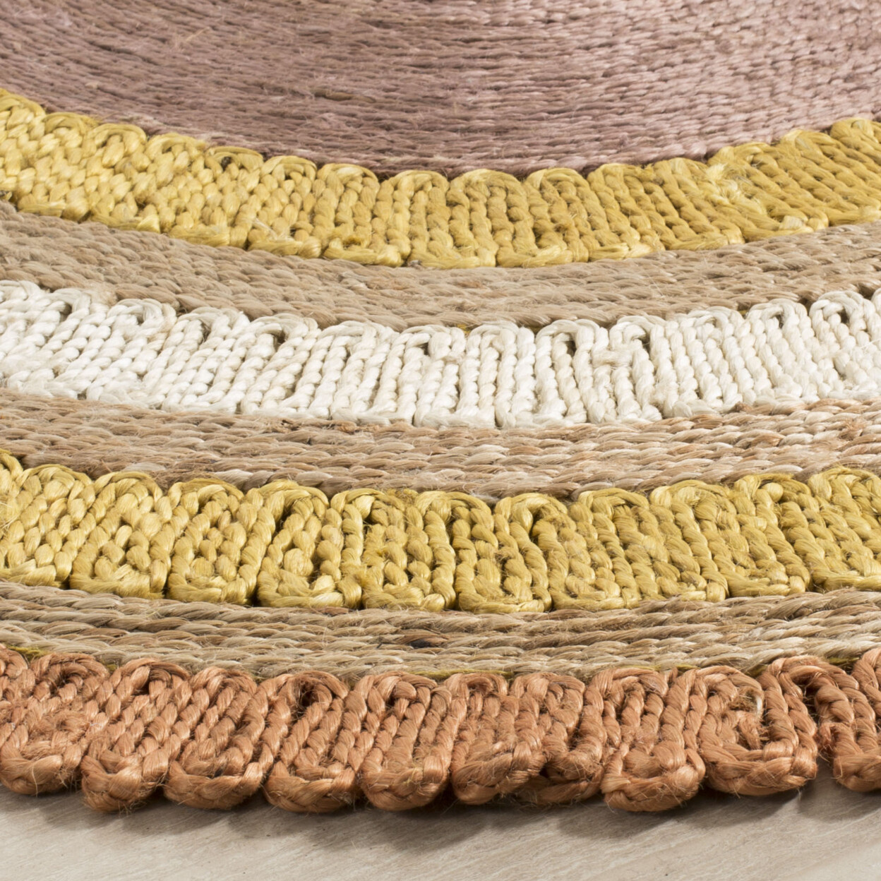 SAFAVIEH Natural Fiber NF201E Orange / Multi Rug