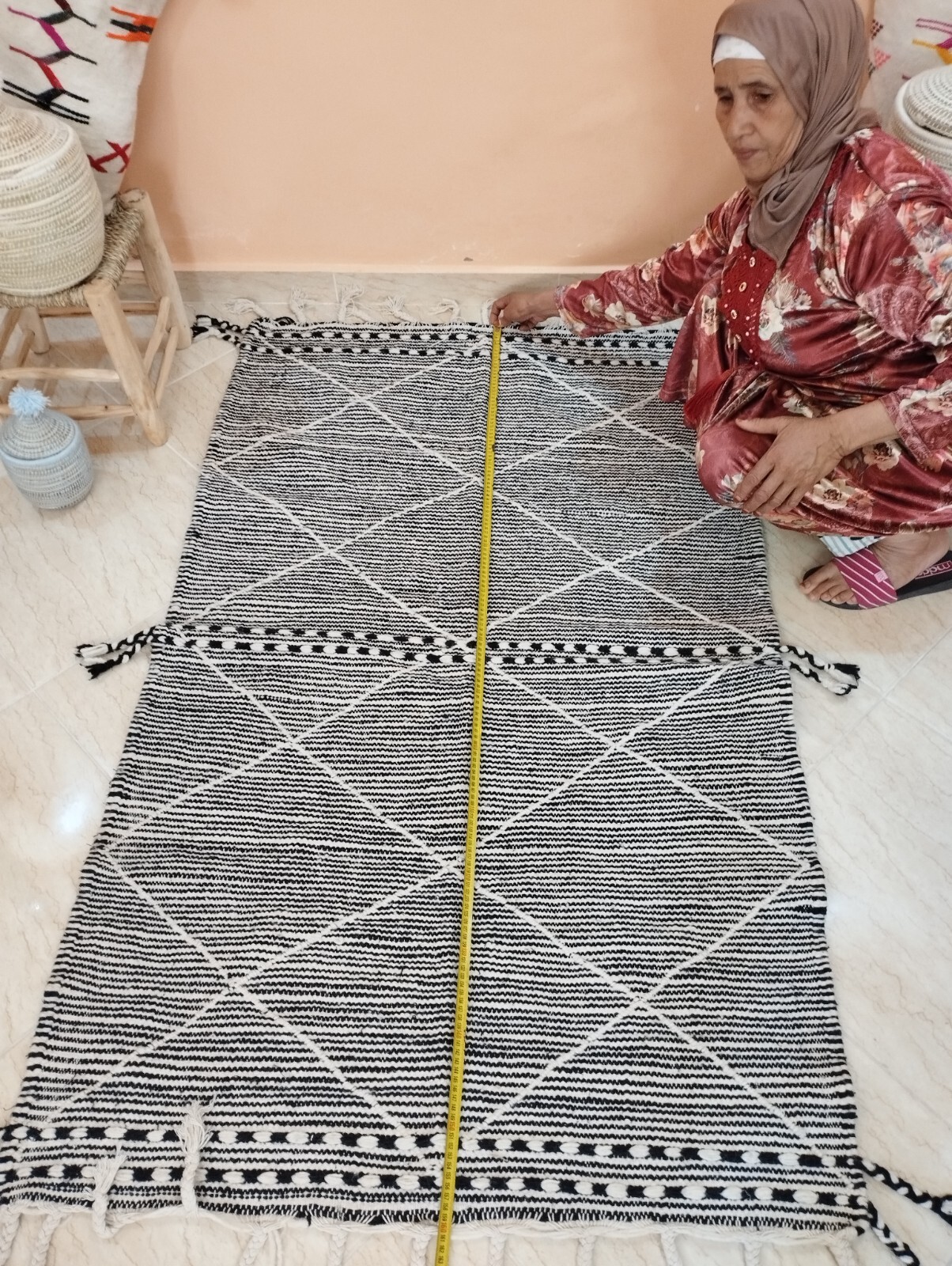 Moroccan Rug | Handmade Berber Rug Flatweave | Zanafi Kilim Rug zanafi rug
