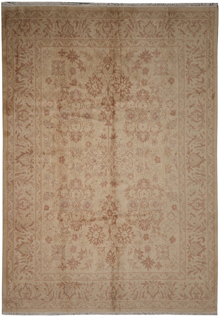 8.8 x 11.6 Neutral New Oushak Rug #PIX-17464