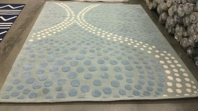 LIGHT BLUE 7′-6″ X 9′-6″ Back Stain Rug, Reduced Price 1172637598 SOH654B-8