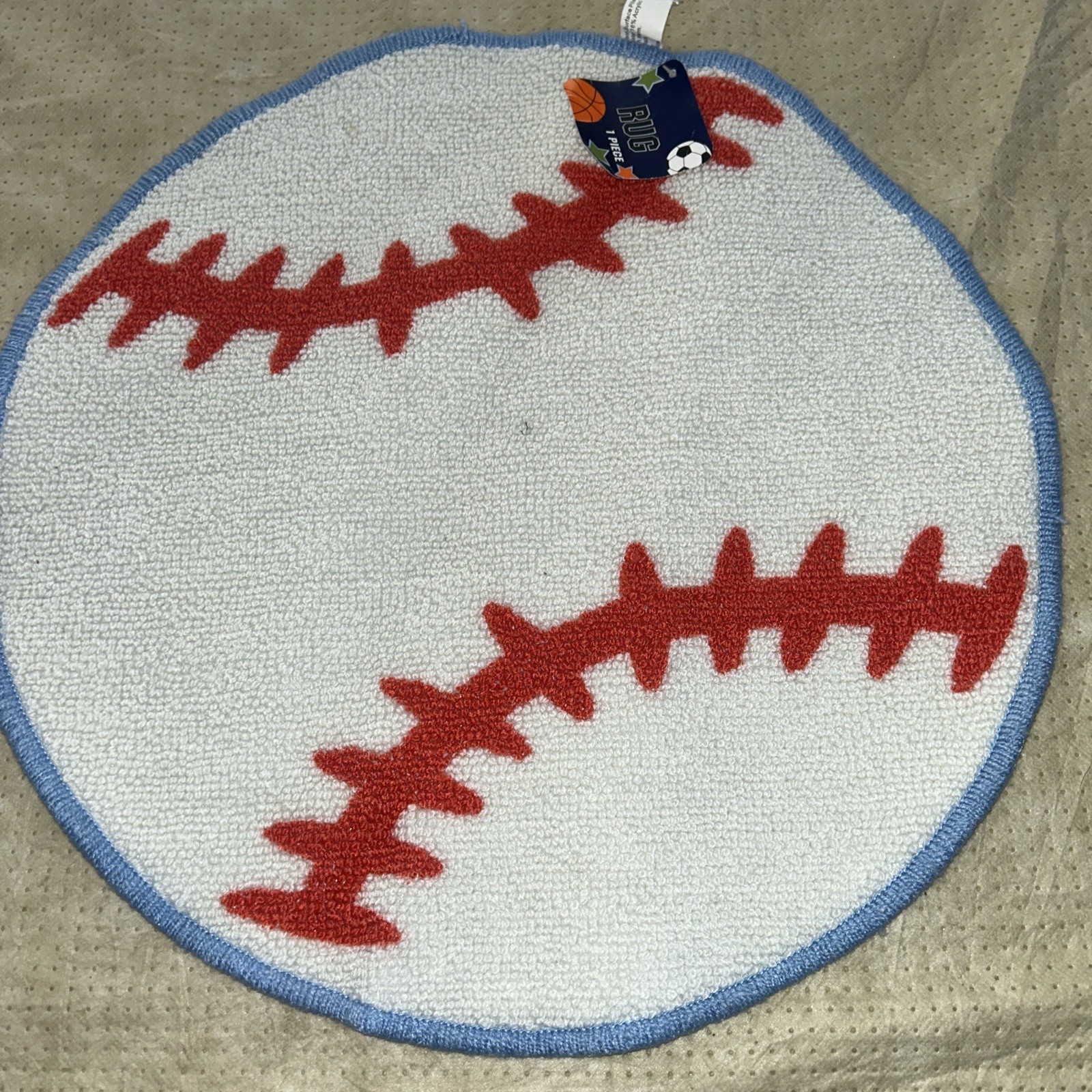 New Lot Of 3 Childs Room Sports Rugs Football Basketball Baseball