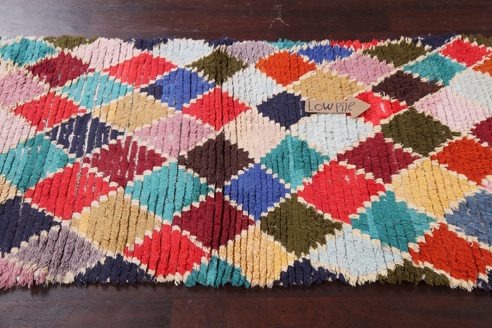 Vintage Custom Hand-Knotted Moroccan Wool Rug Home Decor 3×6 ft