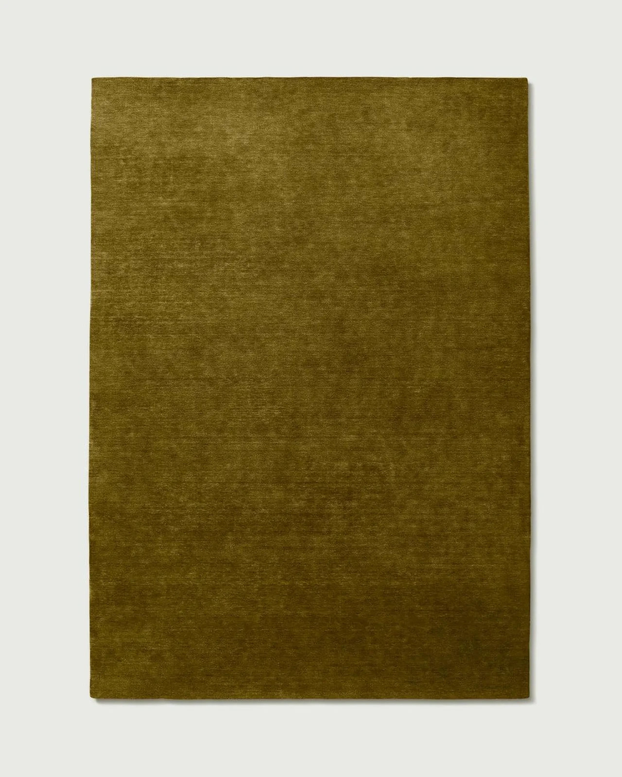 Nordic Knots Hand Tufted Wool Area Rug | Solid Olive Green, Home Decor