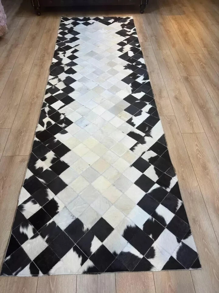 Natural Cowhide Patchwork Rug Carpet Home Decor Cow Skin Carpet For Home Decor
