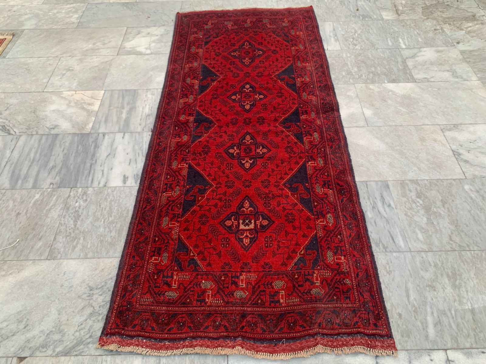 3×6 ft Afghan Baloch Rug Handwoven Rugs Traditional Rug Oriental Medallion Rug