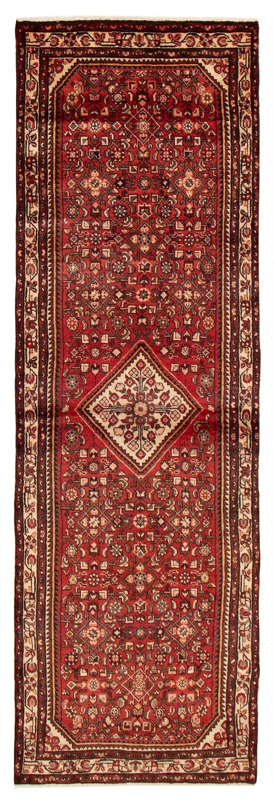 3’7″ x 11’6″ Vintage Hand-knotted Runner Rug Traditional Oriental Wool Carpet