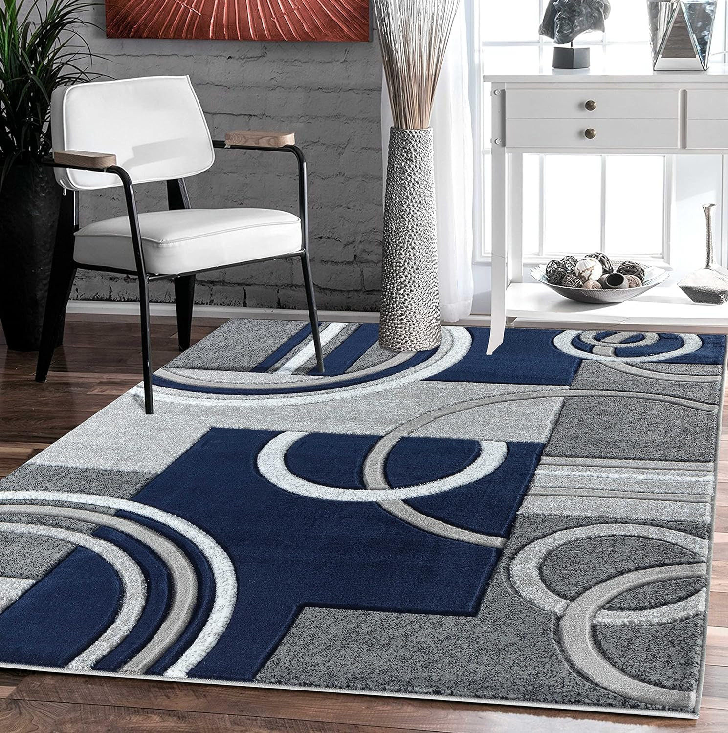 Modern Hand-Carved Soft Area Rug – Fluffy Texture for Living Room & Bedroom 4×6
