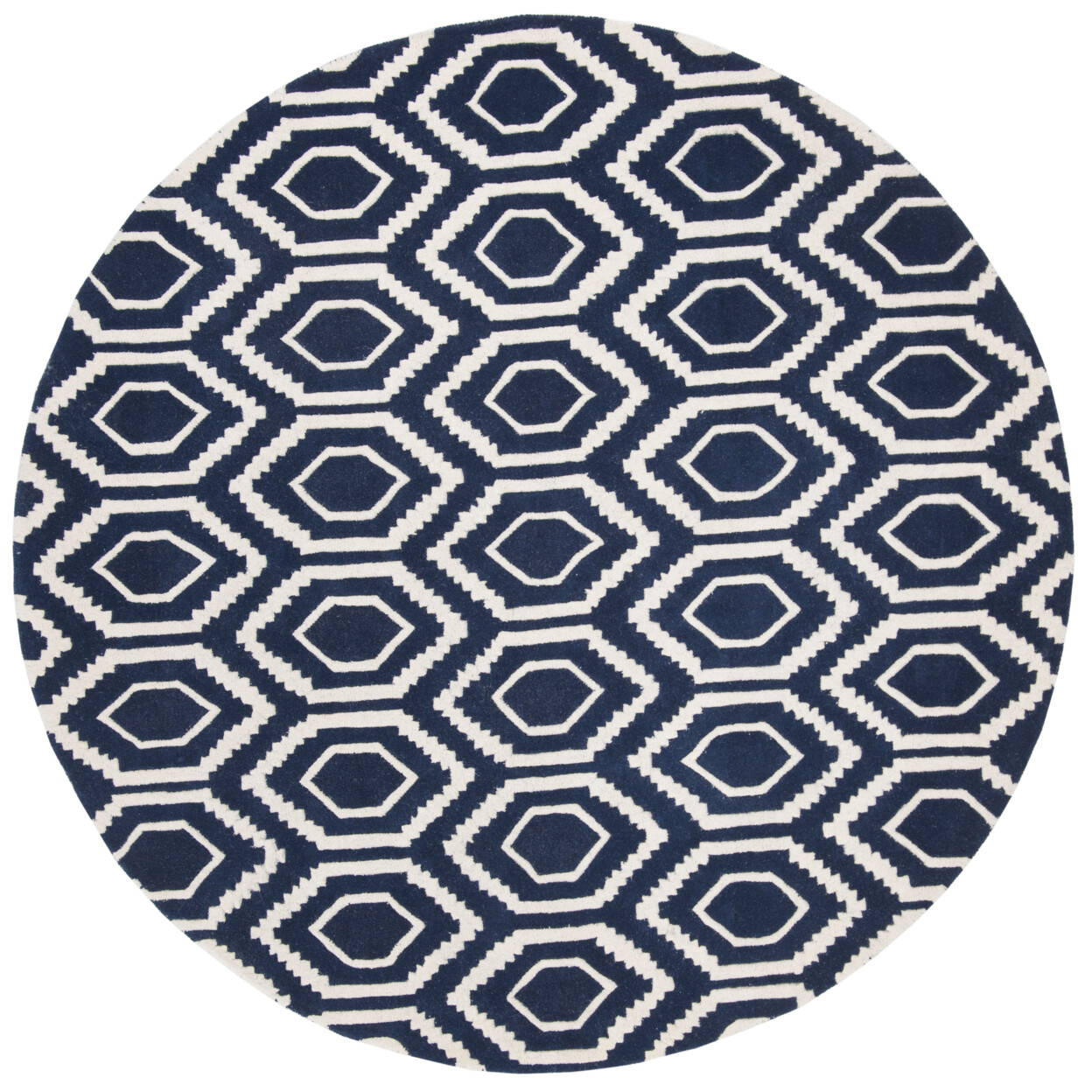 SAFAVIEH Chatham CHT731C Handmade Dark Blue / Ivory Rug