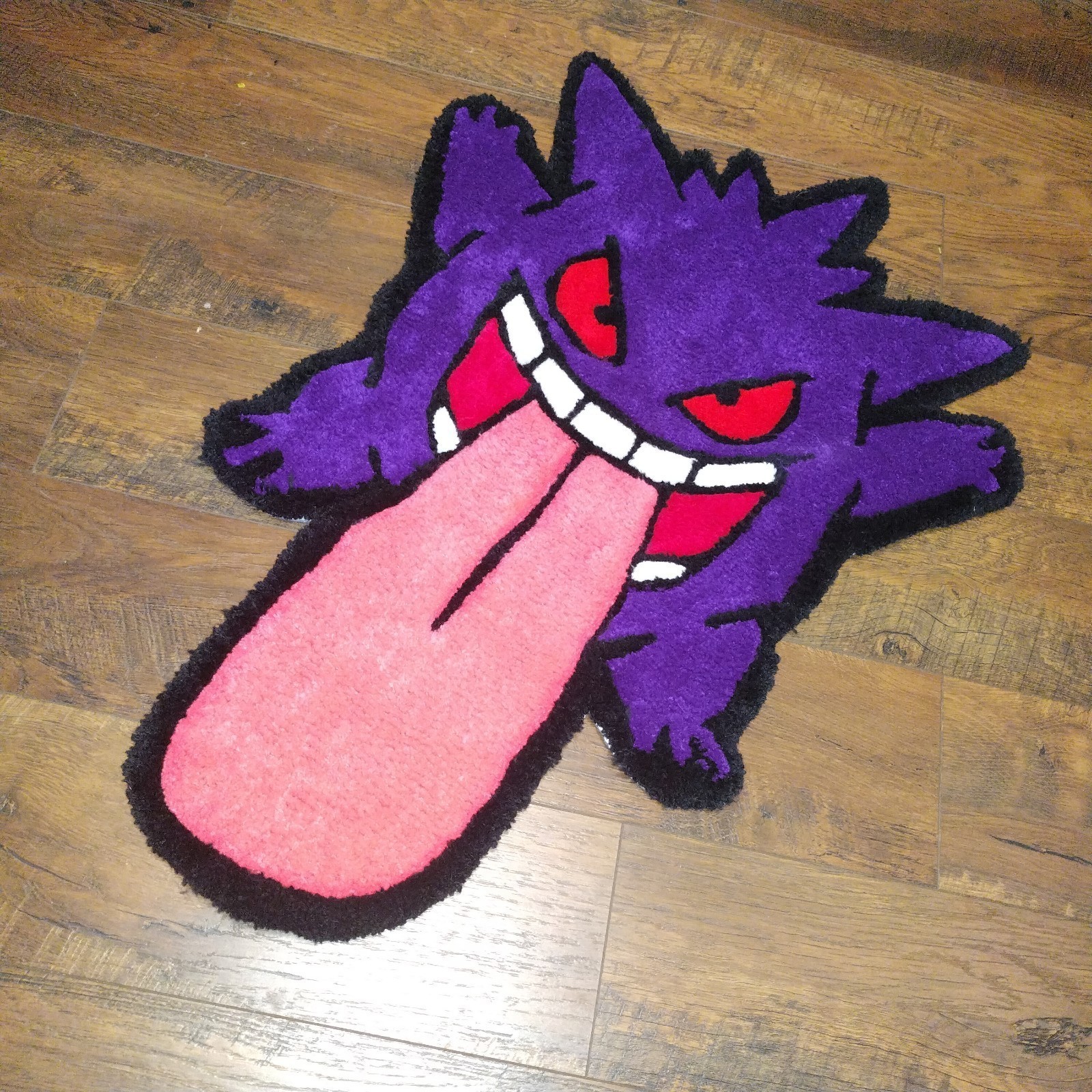 Handmade Rug Pokemon Gengar Ghost Purple Anime Cartoon