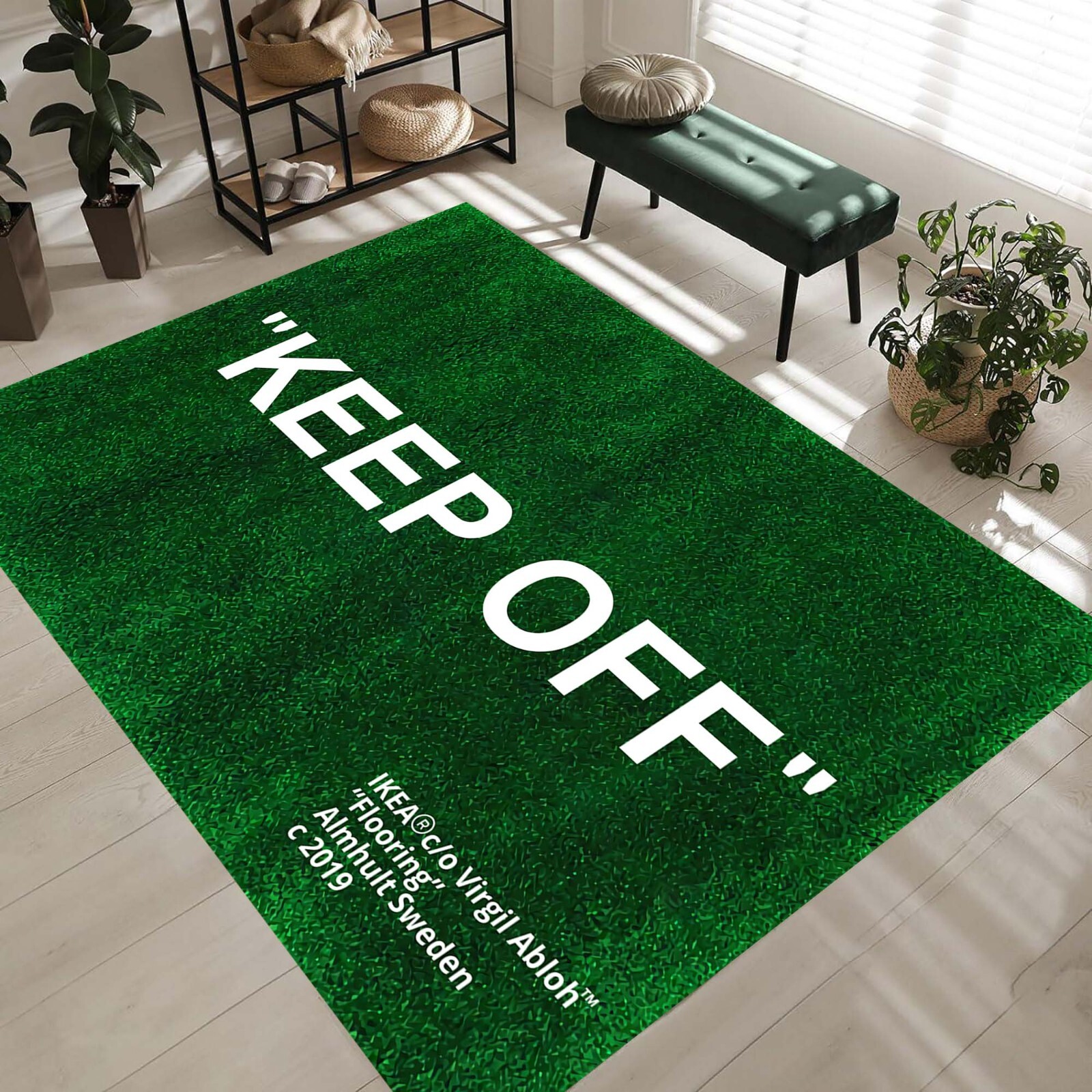 Keep Off, Keep Off Rug, Green Rug, Popular Rug, Modern Rug, Aesthetic Rug
