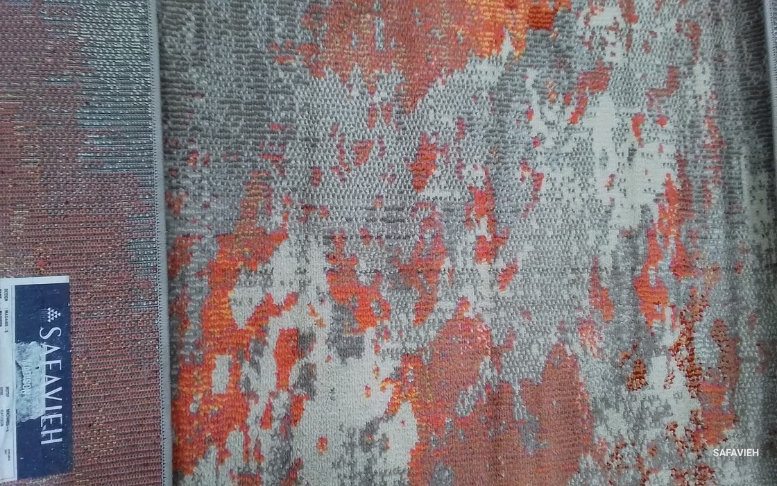 GREY / ORANGE 5′-3″ x 7′-6″ Flaw in Rug, Reduced Price 1172806376 MAD440G-5