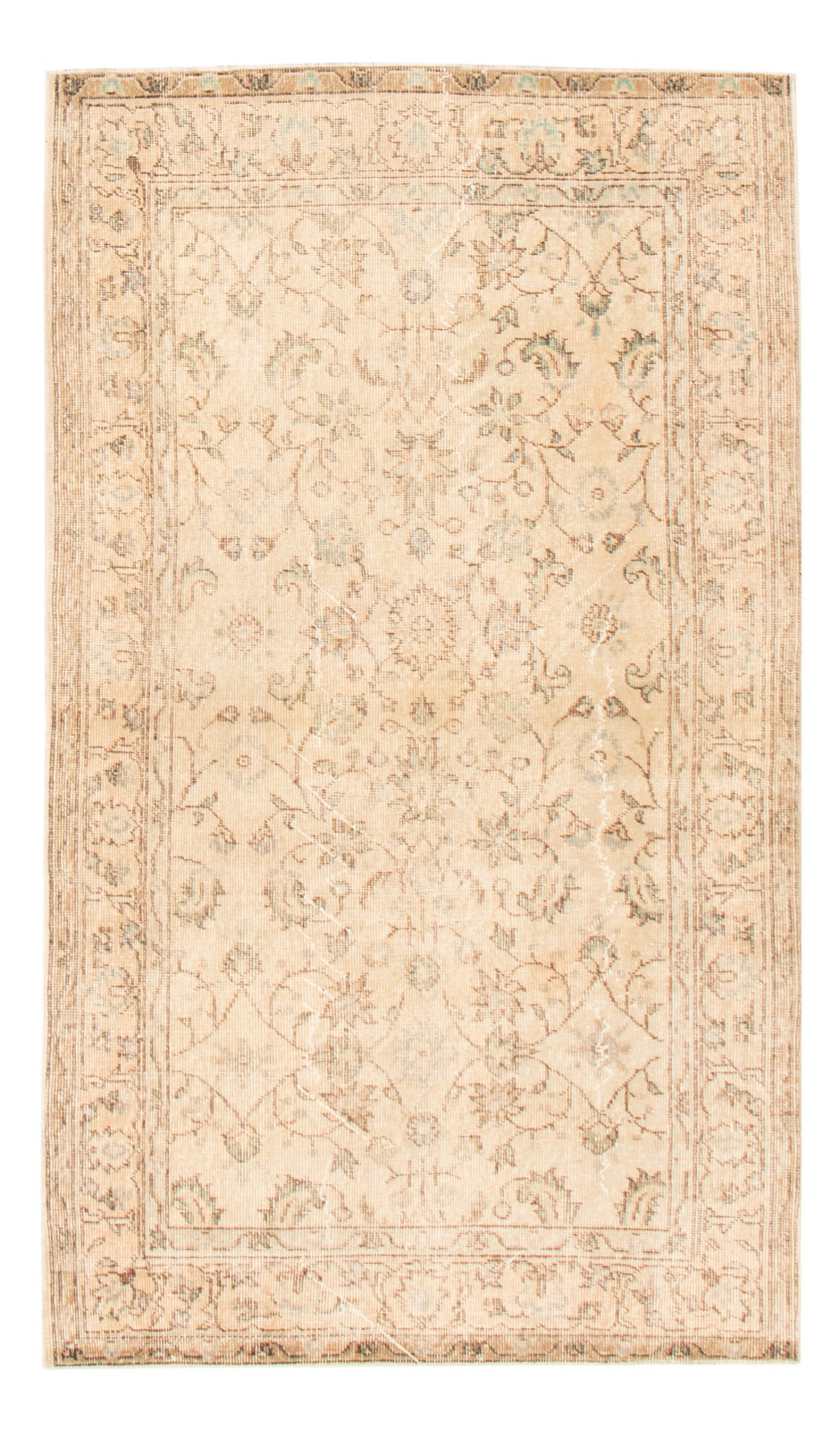 Vintage Traditional Hand-Knotted Area Rug 4’0″ x 6’11” Oriental Wool Carpet