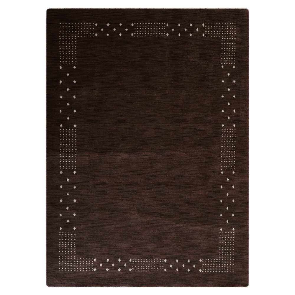 Hand Knotted Loom Wool Area Rug Contemporary Brown BBH Homes BBL00530