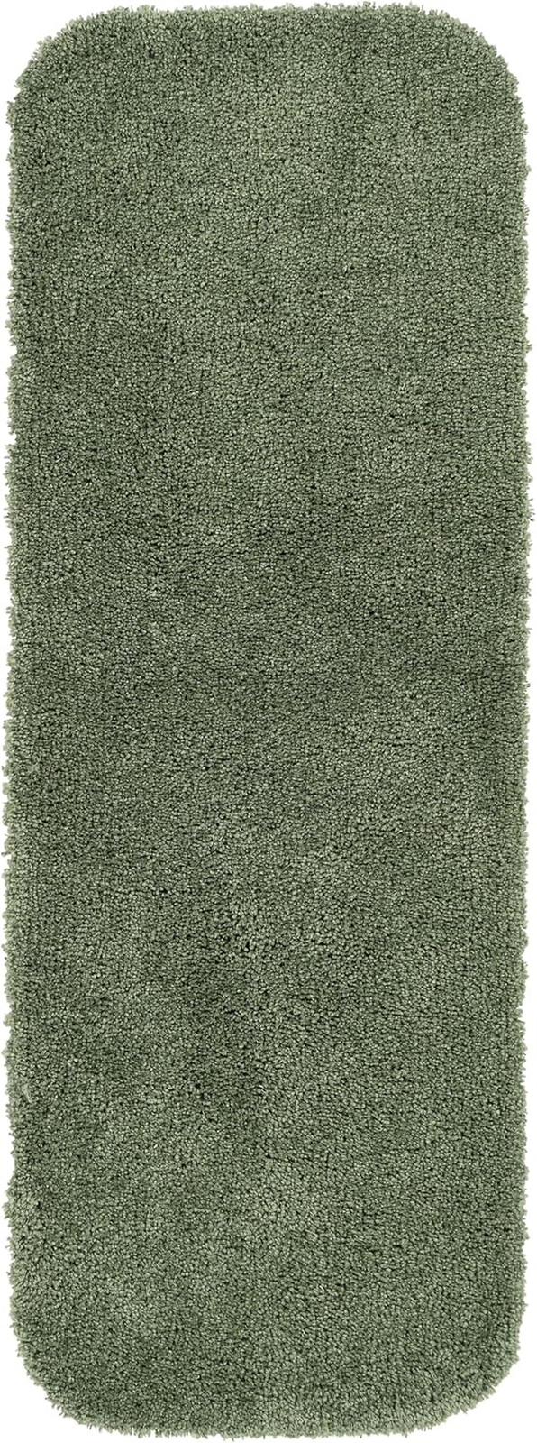 Serendipity Deep Fern 22 In. X 60 In. Shaggy Nylon Washable Bathroom Rug Set – S