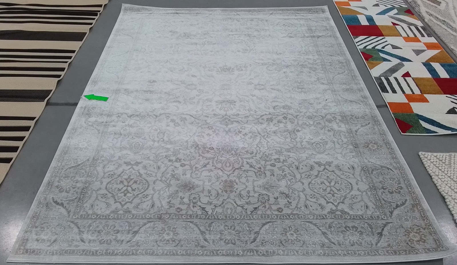 CREAM BEIGE 6′-7″ x 9′-0″ Damaged Binding Rug Reduced Price 1172779265 ISA912A-7