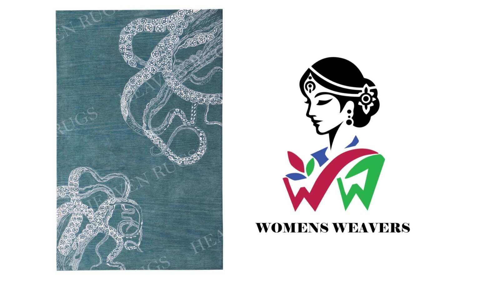 Woman weaver New Handmade octopus Tufted Woolen Carpet Without Tariff & Duty