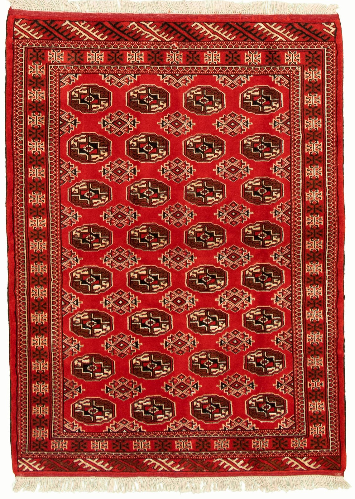 Vintage Hand-Knotted Area Rug 4’5″ x 6’4″ Traditional Oriental Wool Carpet