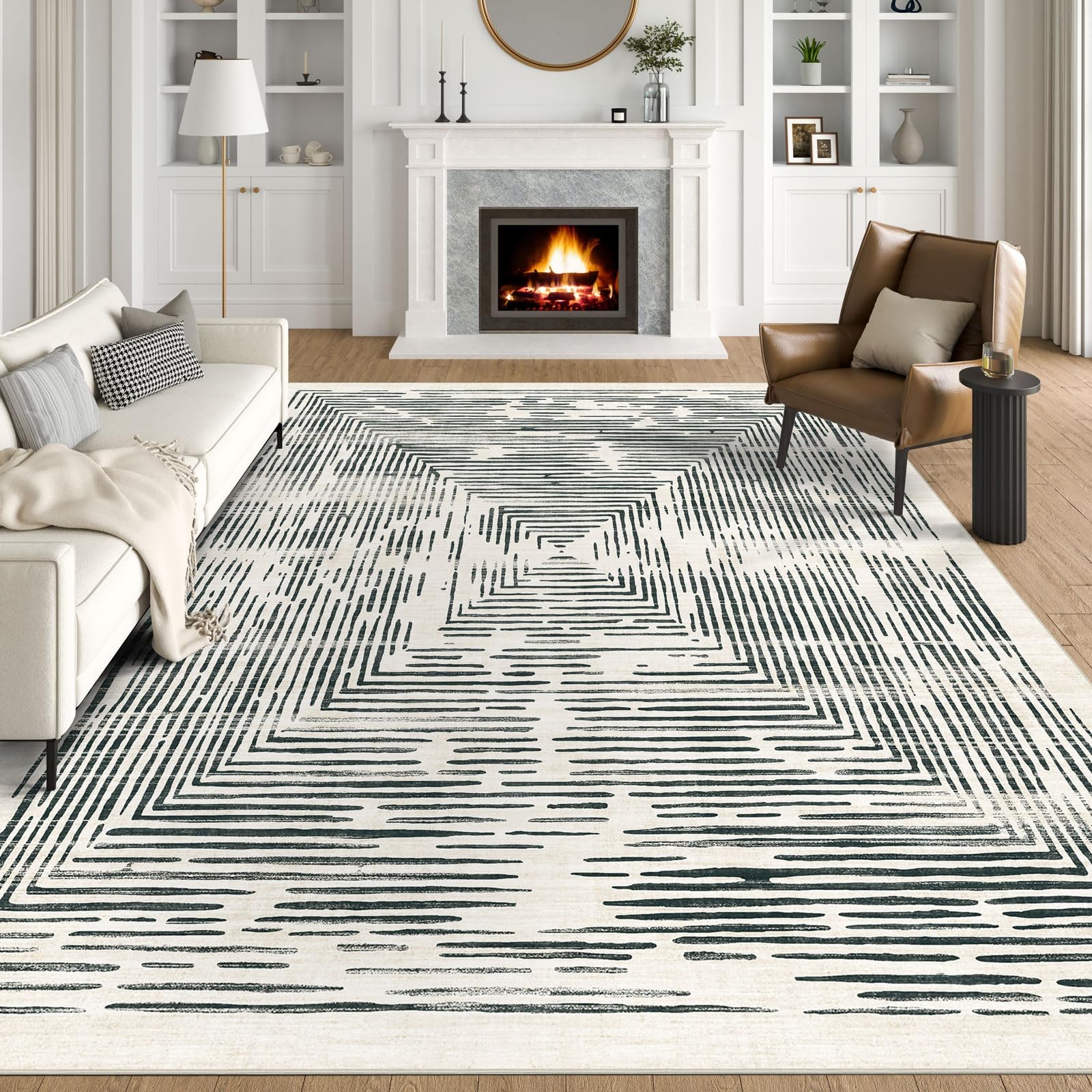Washable 5×7 Area Rugs – Soft Modern Throw Rug for Living Room Non-Slip Ultra…