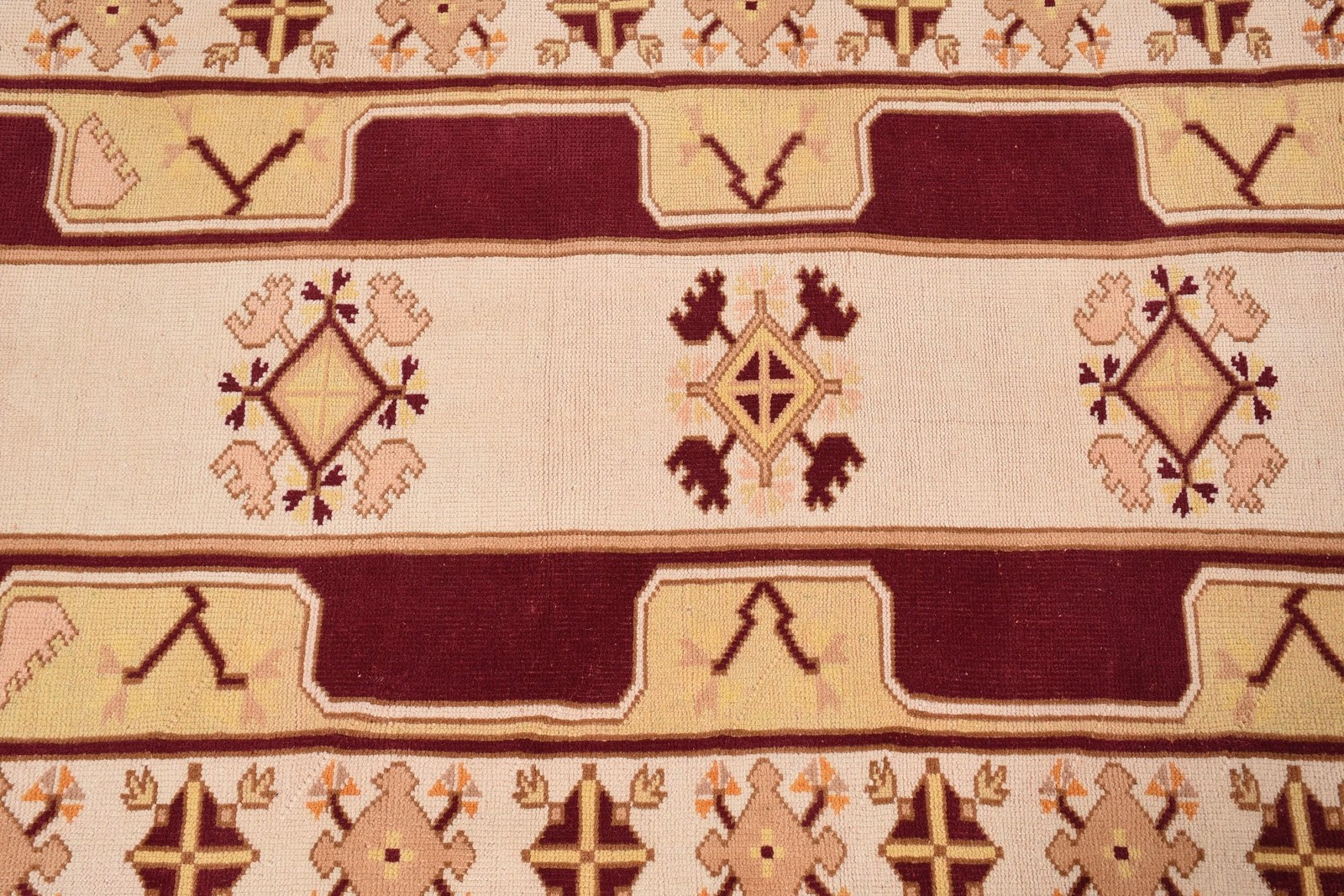Turkish Area Rug, 4×6,5 ft Vintage Rug, Beige Wool Rug