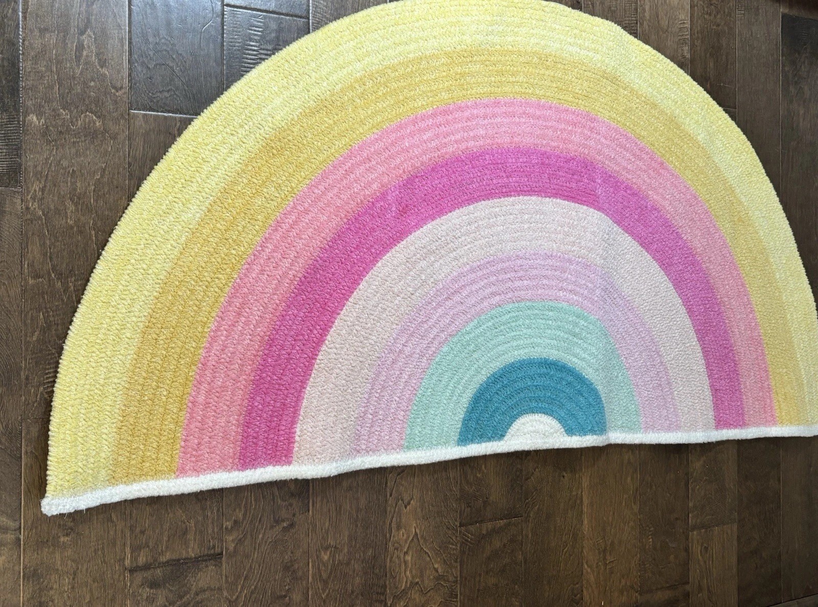 Pottery Barn Kids Capel Rainbow Shaped Rug ~ 60”w x 30”l