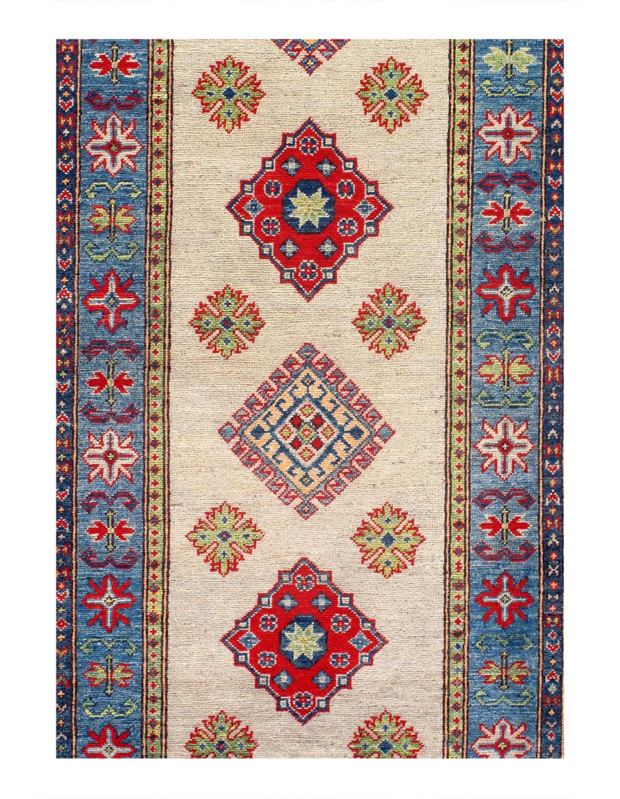 Fine India Hand Knotted Kazak runner 2’11″X 18’9″
