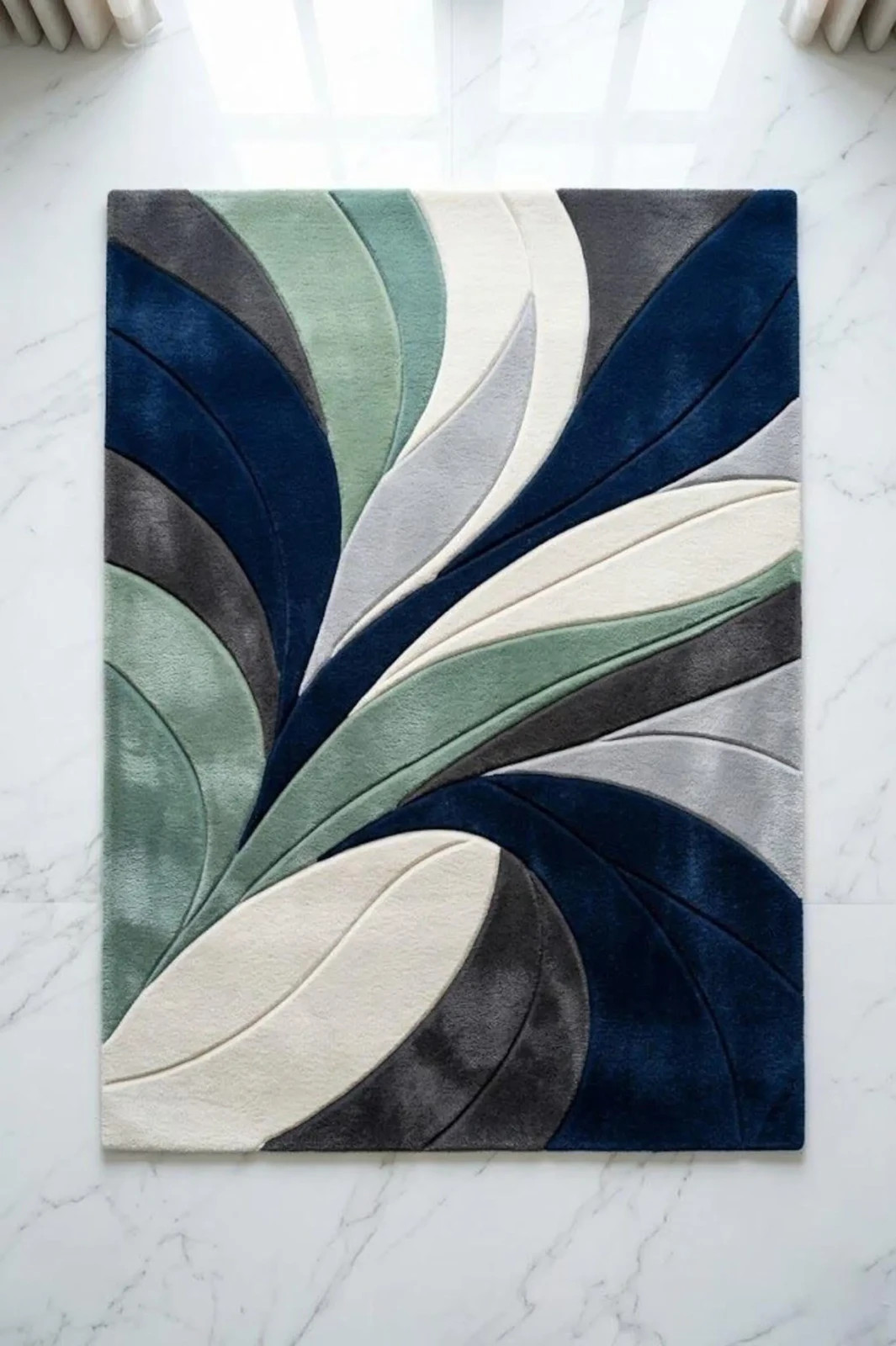 hand tufted Abstract multicolor Wool Rug, Modern Luxury Area Rug, Living Room
