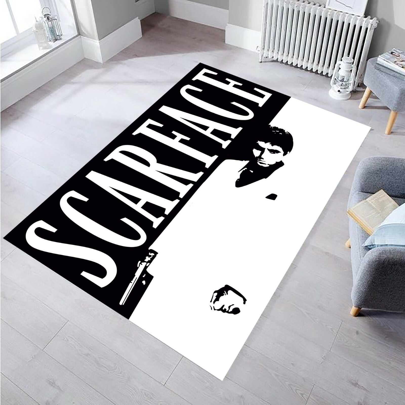 Scarface Rug 4, Fan Rug, Area Rug, Non Slip Floor Carpet, Kids Rug, Popular Rug