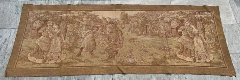 Vintage Tapestry, French Tapestry Pictorial Tapestry Home Decor Tapestry,2×6 ft
