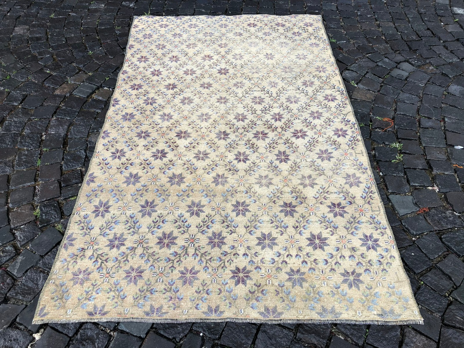 Turkish vintage rug, Carpet, Area rug, Vintage rug, Turkish rug,4,3 x 7,4 ft