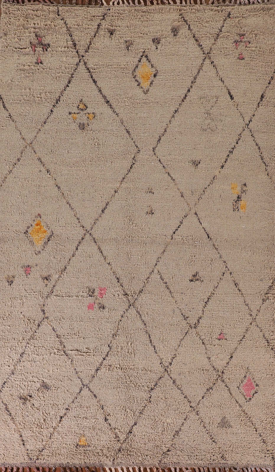 Geometric Moroccan Oriental Area Rug Berber Wool Handmade Room Size Carpet 6×10