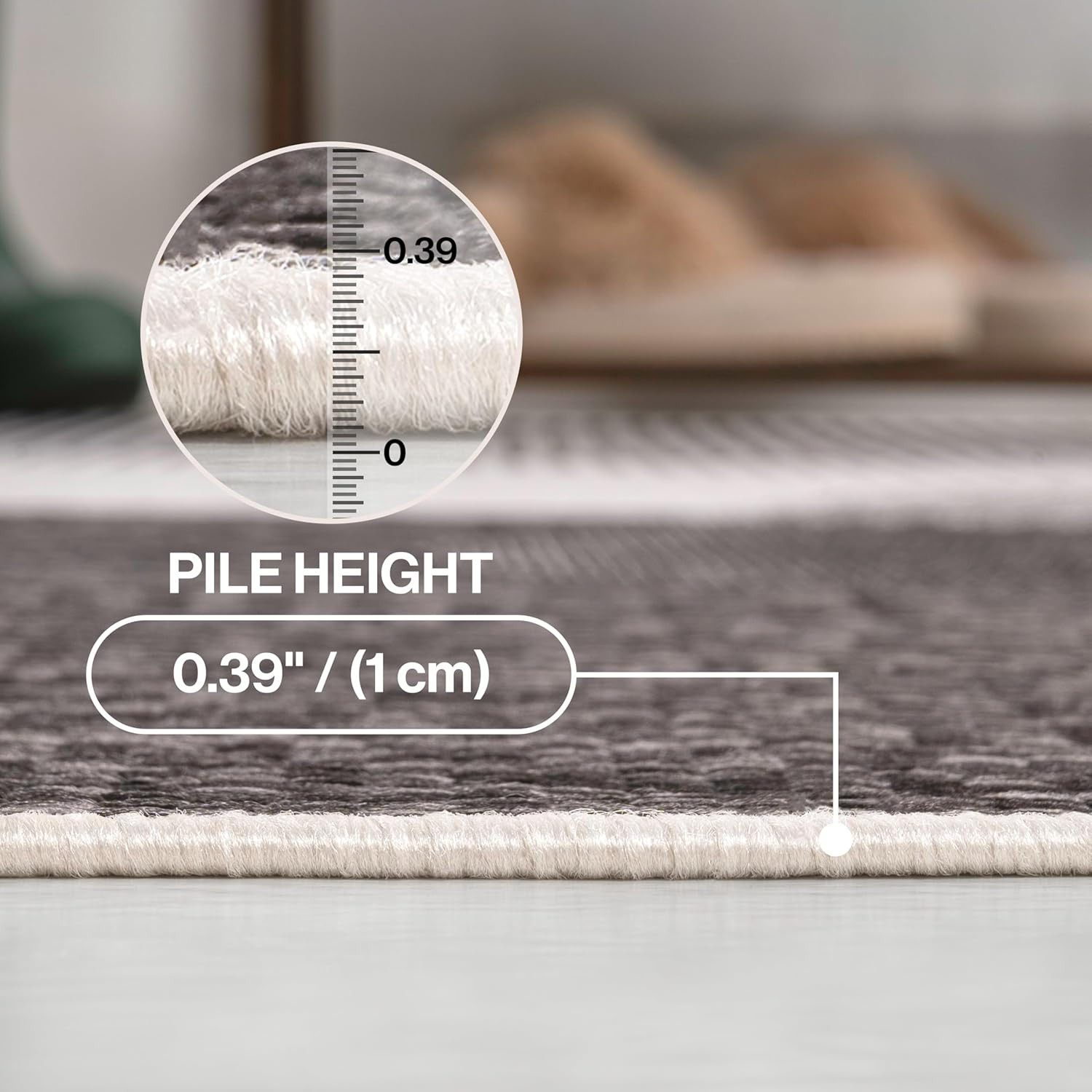Modern Geometric 5×8 Area Rug – Cream/Black, Easy-Clean, Pet-Friendly