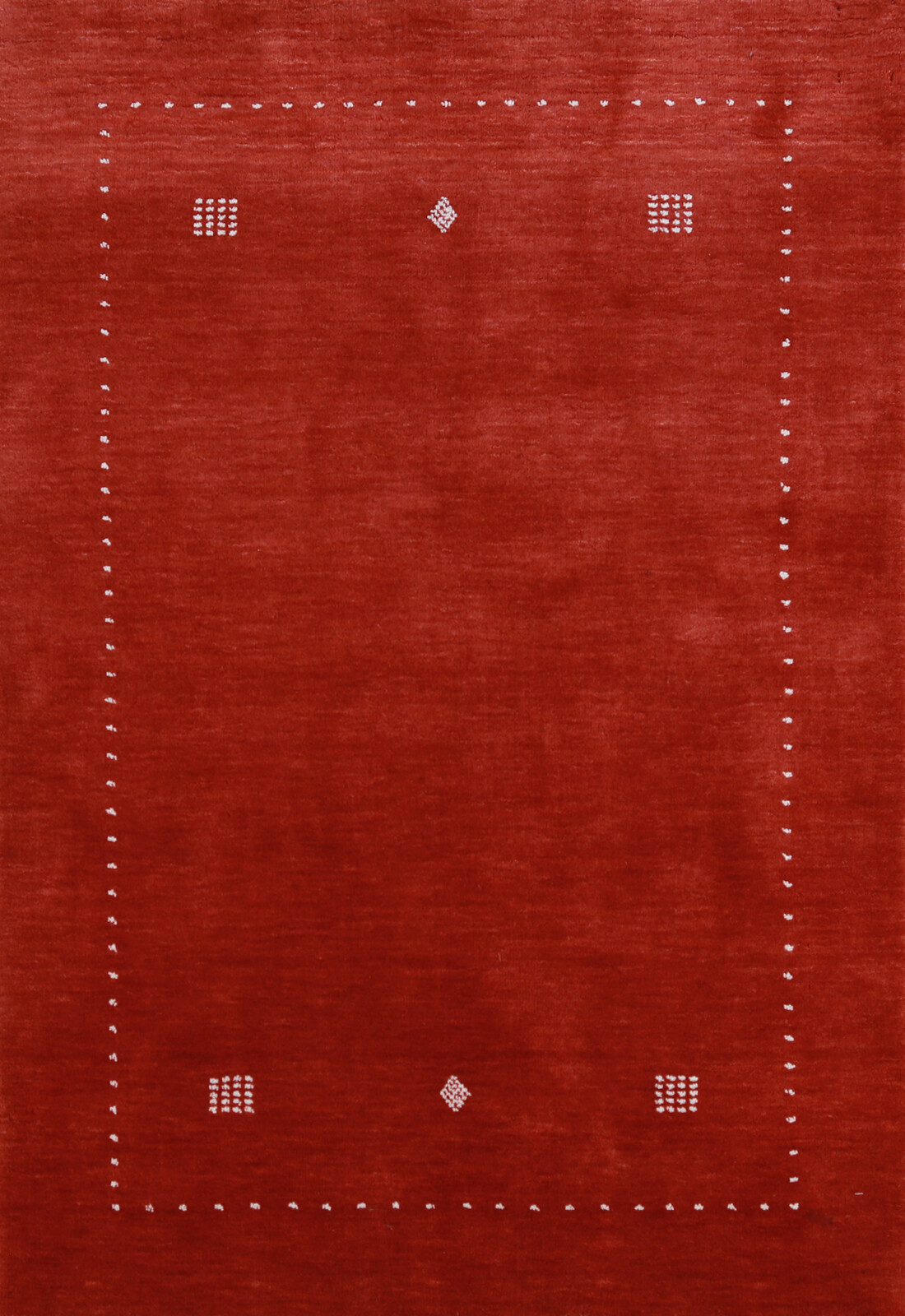 Rust/ Ivory Bordered Handmade Wool Gabbeh Indian Rug 3×5 ft. Foyer Carpet