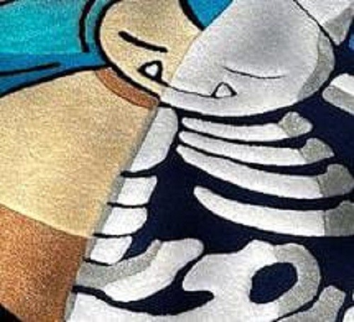 Unique Snorlax Skeleton Rug – Half Cartoon, Half Skeleton Design carpet