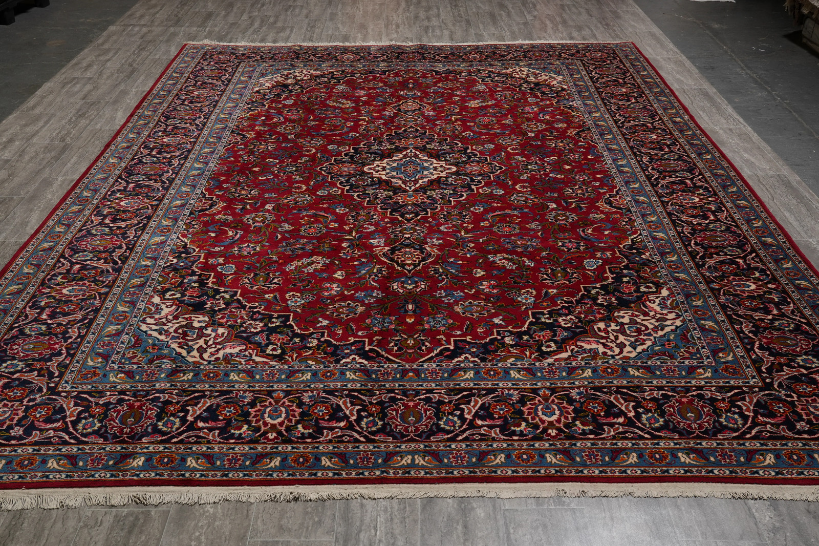 9.4 x 13 Traditional Irran Perrsian Kashaan Rug Popular Shark Tank Rug on