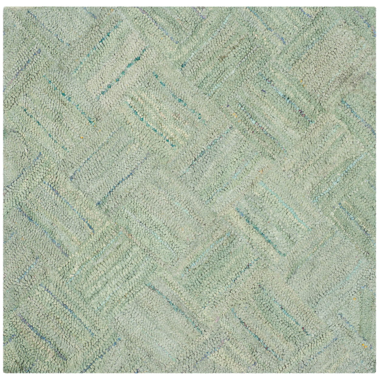 SAFAVIEH Nantucket NAN316A Handmade Green / Multi Rug