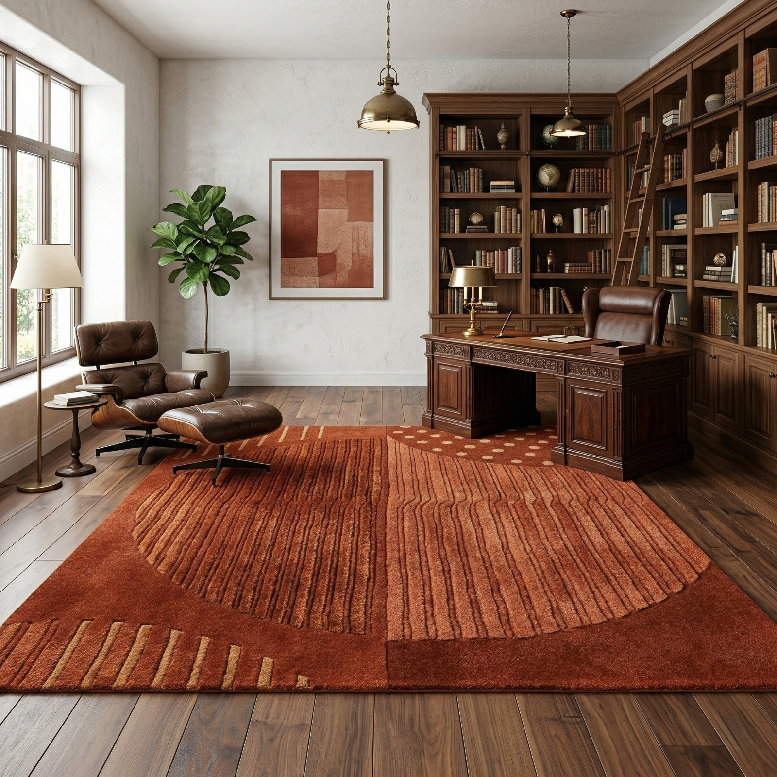 8×10 Hand Tufted Wool Area Rug Designer Handmade Woolen Carpet Living Dining Bed